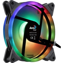 Aerocool Duo14 14cm ARGB Adreslenebilir RGB LED Fanlı - Otomatik Hız Ayarlı - PWM - Kasa Fanı (AE - CFDUO14)