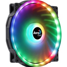 Aerocool Duo20 20cm ARGB Adreslenebilir RGB LED Fanlı - Otomatik Hız Ayarlı - PWM - Kasa Fanı (AE - CFDUO20)
