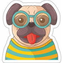 Sticker Atölyesi Köpek Sticker - 17060 Renkli 9 x 9.5 cm