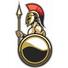 Sticker Atölyesi Gladyatör Sticker - 20521 Renkli 8 x 4 cm