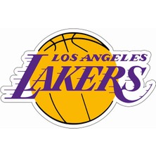 Sticker Atölyesi Los Angeles Lakers Sticker - 24054 Renkli 15 x 9.5 cm