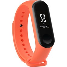 Arabulalaca Xiaomi Mi Band 3 Kordon Silikon Kayış Turuncu