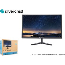 Silvercrest SC-215 21.5" 60Hz 1ms (HDMI+VGA) Full HD LED Monitor