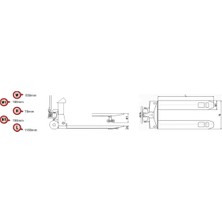 Tem Teb Yazıcılı Tartım Transpalet Baskülü 2000 kg x 1 gr