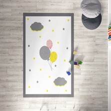 Mekta Home Balon ve Bulut Desen Çocuk ve Bebek  Odası Halısı MKTH-162