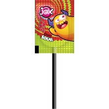 Jox Yassı Sour - Vişne, Limon, Elma, Şeftali Aromalı Ekşili Yassı Lollipop Şekerleme (8 gr x 120 Adet)