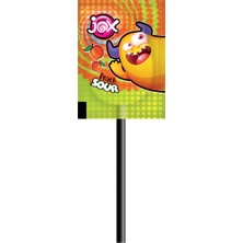 Jox Yassı Sour - Vişne, Limon, Elma, Şeftali Aromalı Ekşili Yassı Lollipop Şekerleme (8 gr x 120 Adet)