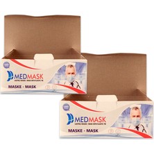 Med Mask Tek Kullanımlık 3 Katlı Telli Cerrahi Maske 50 Adet