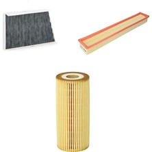 Bosch Filtre Bakım Seti Mercedes W203 C 180 2001-2007 Benzinli Hava + Yağ + Polen Sardes