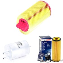 Bosch Filtre Bakım Seti Mercedes W203 C 180 Kompressor 01-07 Bnz Hava + Yağ + Yakıt Filtre