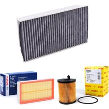 Bosch Filtre Bakım Seti Peugeot 407 1.6 Hdi Dizel Hava + Yağ + Polen