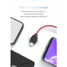 Daytona Combo 3in1 Lightning/Micro Usb/Type-C to HDMI IOS Android Görüntü Aktarıcı Kablo 1.5m