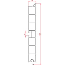 Decoform Mutfak Tezgah Altı Baza Profili Tekmelik Çıtası Krom Alüminyum Folyo Kaplamalı 100 mm x 2 m