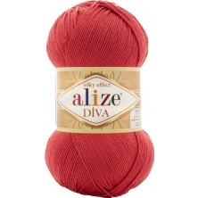Alize Diva Örgü İpi Koyu Mercan