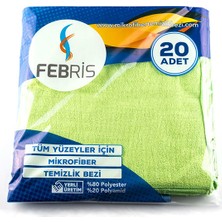 Febris 20'li Ekstra Mikrofiber Temizlik Bezi