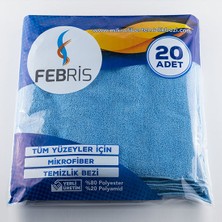 Febris 20'li Ekstra Mikrofiber Temizlik Bezi