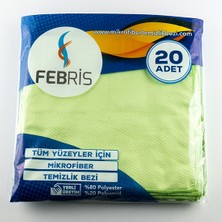 Febris 20'li Baklava Desenli Mikrofiber Temizlik Bezi