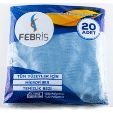 Febris 20'li Baklava Desenli Mikrofiber Temizlik Bezi