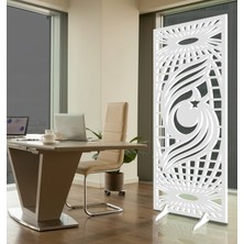 Liar Ahşap Seperatör (Paravan) - KSP-199 - (18 mm) - (69 cm x 139 cm) - (Beyaz)