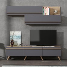 İnarch Dizayn Amsterdam Style Tv Ünitesi Antrasit/Kilim