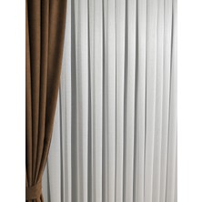 Brillant Düz Tül Perde Etek Kurşunlu 100 x 240 Pile Sıklığı 1'e 2,5