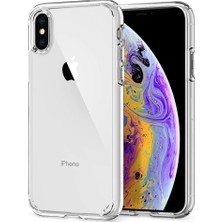 Mobilteam Apple iPhone XS Kılıf  Süper Silikon Kapak Şeffaf