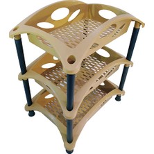 Foldhom Plastik Sebzelik 3 Katlı - Bej
