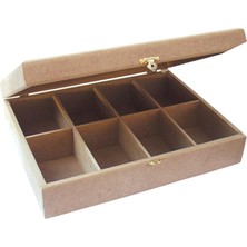 Pol & Art  Ku 243 Ahşap 8 Bölmeli Dikiş Kutu