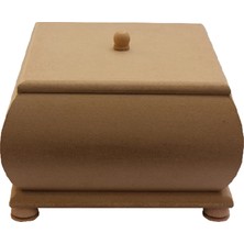 Pol & Art  Ku 378 Ahşap Orta Boy Kare Bombe Kutu