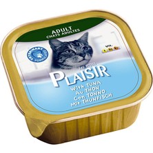 Plaisir Tuna Ton Balıklı Ezme Kedi Konservesi 100 gr ve Kedi Papyonu-Catnip