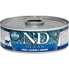 N&d Ocean- Ton ,Alabalık,somon,karides Yetişkin Kedi Konservesi 80 gr (12 Adet)