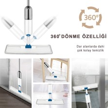 Turuncu Koli Sprey Mop Deterjan Hazneli Paspas + Yedek Bez