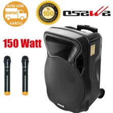 Osawa OSW-9135 Taşınabilir Portatif Ses Sistemi 2 El Mikrofon