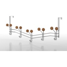 TEKNOTEL 15'Lİ KAPI ARKASI ASKISI METAL+AHŞAP MG089 KROM