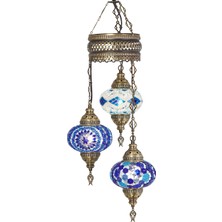 Demmex Otantik 3'lü Tavan Sarkıt Mozaik Aydınlatma