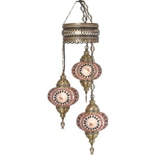 Demmex Otantik 3'lü Tavan Sarkıt Mozaik Aydınlatma