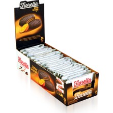 Elvan Fiorella Bitter Çikolatalı Portakal Kremalı Gofret 20 gr  24 Adet (1 Kutu)