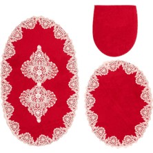 Alanur Home Hürrem Secdem Göbekli Klozet Tkm 3 Pcs Kırmızı