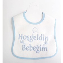 by BebekOdam Hoşgeldin Bebeğim Su Geçirmez Erkek Bebek Önlüğü