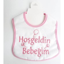 by BebekOdam Hoşgeldin Bebeğim Su Geçirmez Kız Bebek Önlüğü