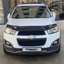 Chevrolet Captiva Ön Kaput Koruyucu Rüzgarlık Deflektör Akrilik ABS 4mm Parlak Siyah 2012-2019