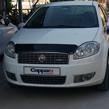 Fiat Linea Ön Kaput Koruyucu Rüzgarlık Deflektör Akrilik ABS 4mm Parlak Siyah 2007-2018