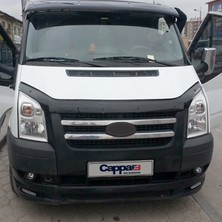 Ford Transit Ön Kaput Koruyucu Rüzgarlık Deflektör Akrilik ABS 4mm Parlak Siyah 2006-2013