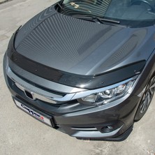 Honda Civic Ön Kaput Koruyucu Rüzgarlık Deflektör Akrilik ABS 4mm Parlak Siyah 2016 ve Sonrası