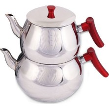 Baron Jumbo Boy Çaydanlık Silindir Demleme Hediyeli