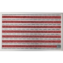Arfen Halı Üst Yüzeyli Alüminyum Ince Seri Kırmızı Paspas 40 x 70 cm