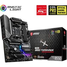 MSI MAG B550 Tomahawk AM4 DDR4 5100(OC) HDMI DP M.2 USB3.2 RGB ATX Anakart