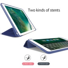 Fujimax Apple iPad 6.nesil 9.7 2018 A1893 A1954 Seri Uyku Modlu Arka Soft Yumuşak Silikon Trifold Kılıf Yeşil