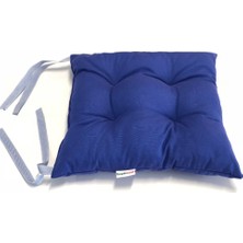 Tropik Home Mavi Renk Pufidik Silikon Dolgulu Çökme Yapmaz 40 x 40 cm Kare Sandalye Minderi