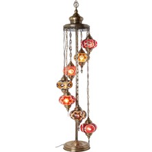 Demmex 7'li Otantik Lambader Ayaklı Mozaik - Köşe Lambası